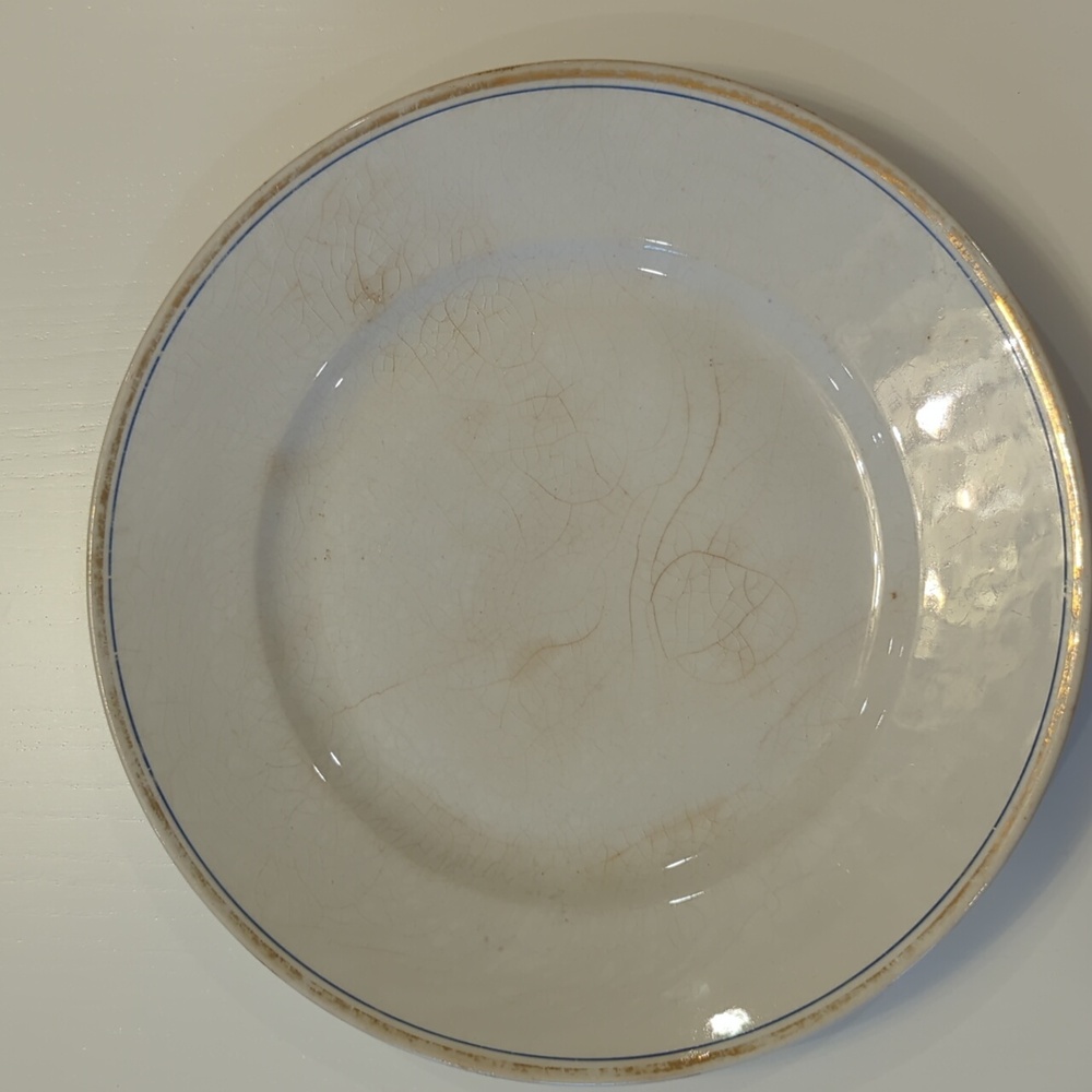 Antique Ironstone Dinner Plates: Homer Laughlin & Edwin M. Knowles